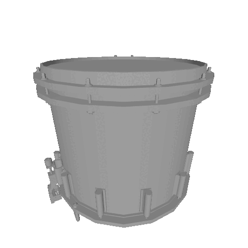 A gif of a rotating marching snare drum.